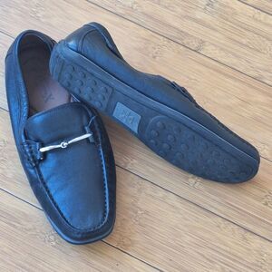 Section X Men's Darion Leather Bit Buckle Drivers size 9.5 Black Loafers Brazil